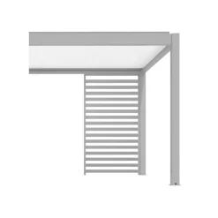 Claustra pour pergola autoportée coloris blanc - 123,3 cm