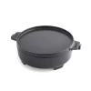 Cocotte en fonte émaillée noire 2 en 1 Weber Gourmet BBQ System - 42 x 33,5 cm