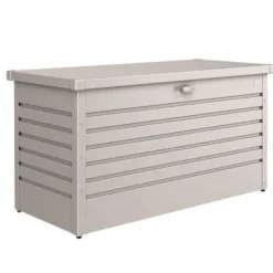 Coffre de jardin 130 en acier galvanisé coloris argent métallisé Biohort - 134 x 62 x 71 cm