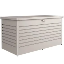 Coffre de jardin 160 en acier galvanisé coloris argent métallisé Biohort - 160 x 79 x 83 cm