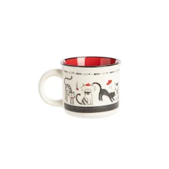 Coffret 8 tasses 11cl illustration chat
