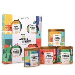 Coffret 4 thés des régions bio Terre d'OC - 155 g