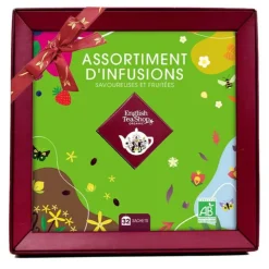 Coffret assortiment d'infusions 4 mélanges bio English Tea - 32 sachets