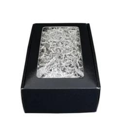 Coffret Berne en carton aspect croco noir Cav Service - 18 x 9 x 34 cm