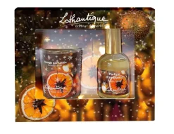 Coffret cadeau bougie parfumée + parfum d’ambiance Lothantique Cannelle & Orange - 75 g + 50 ml