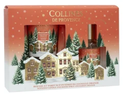 Coffret cadeau parfum d’intérieur et bougie 75 g Collines de Provence Cannelle orange