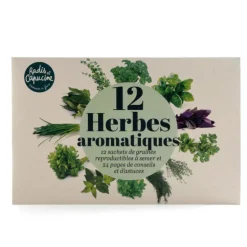 Coffret de 12 sachets de graines d’aromates à semer Radis & Capucine