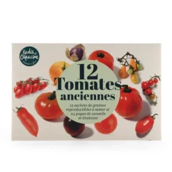 Coffret de 12 sachets de graines tomates anciennes à semer Radis & Capucine