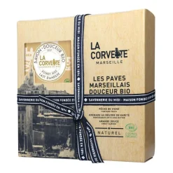 Coffret de savons La Corvette “Les pavés marseillais douceur bio” - 4 x 100 g
