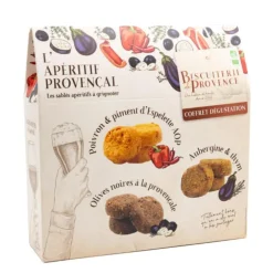 Coffret dégustation l'apérif sablés provençal bio Biscuiterie de Provence - 180 g