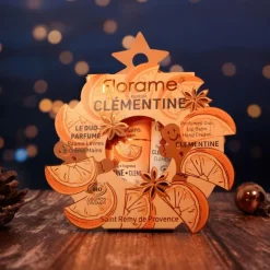 Coffret duo parfumé clémentine coloris orange Cosmos Organic