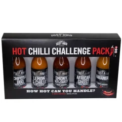 Coffret hot chili challenge avec des sauces piquantes - 5 x 50 ml