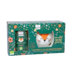 Coffret pour chocolat chaud au caramel avec cacao et mug renard Quai sud - 250 g