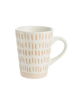 Coffret Tara de 6 mugs coloris blanc en porcelaine - 34 cl