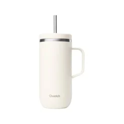 Cold cup isotherme en inox coloris sable avec anse Qwtech Matt - 600 ml