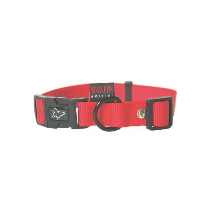 Collier chien réglable 20mm / 40-55cm rouge