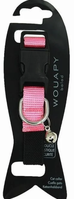 Collier pour chat en nylon coloris rose Wouapy Basic Line - Taille unique