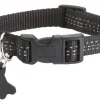 Collier pour chien en nylon tressé coloris noir Bobby Safe 16 mm - Taille S