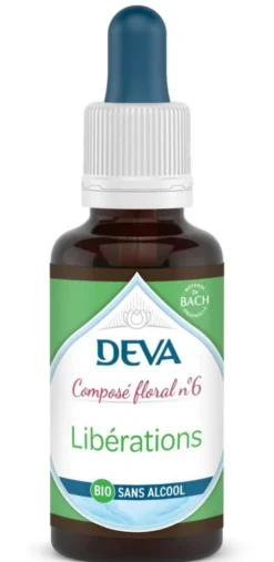 Complément alimentaire composé floral libérations bio sans alcool Deva - flacon compte-goutte 30 ml