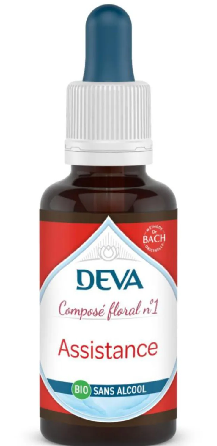 Complément alimentaire composé floral assistance bio sans alcool Deva - 30 ml