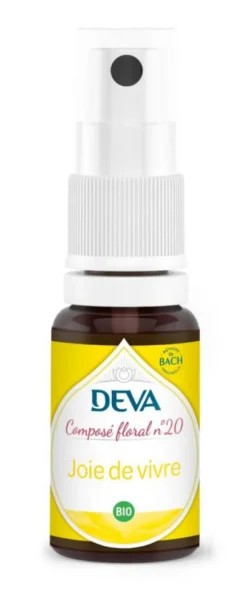 Complément alimentaire composé floral joie de vivre bio Deva - spray 15 ml