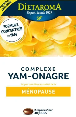 Complément alimentaire complexe yam-onagre ménopause Dietaroma - 80 gélules