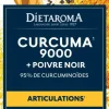 Complément alimentaire curcuma 9000 + poivre noir articulations Dietaroma - 60 comprimés