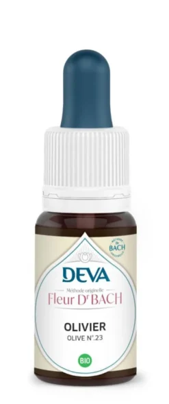 Complément alimentaire fleur de Bach olivier bio Deva - 15 ml