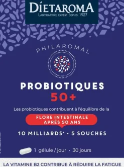 Complément alimentaire flore intestinale probiotiques 50 + Dietaroma Philaromal - 30 gélules