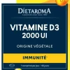 Complément alimentaire vitamine D3 végétale 2000 UI immunité Dietaroma - 40 comprimés