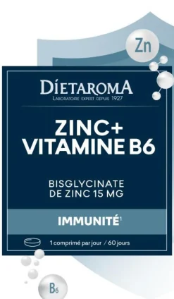 Complément alimentaire zinc vitamine B6 immunité Dietaroma - 60 comprimés
