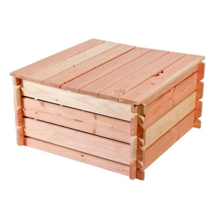 Composteur basic simple en bois Mon Petit Potager 90 x 90 cm - 270 L