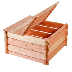 Composteur basic simple en bois Mon Petit Potager 90 x 90 cm - 270 L