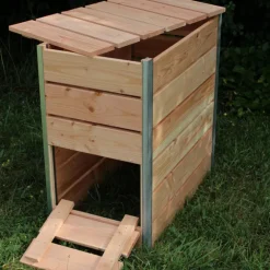 Composteur steel en bois Mon Petit Potager 80 x 45 cm - 246 L