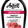 Concentré bio Hibiscus Framboise Grenade Antésite - Bouteille de sirop de 13 cl
