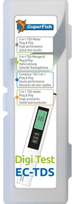 Conductimètre digital pour aquarium coloris blanc SuperFish