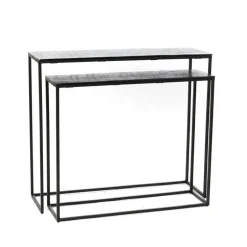 Console en aluminium noir irisé Taille 2 - 100 x 30 x 85 cm