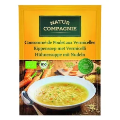 Consommé au poulet et vermicelles en sachet de 50 cl