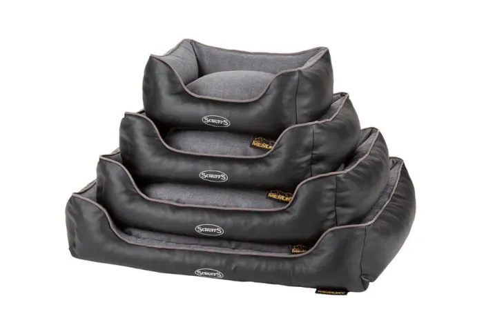 Corbeille à mémoire de forme pour chien gris Hilton Scruffs – Taille S