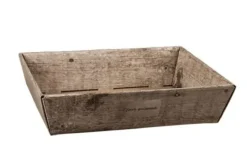 Corbeille Lorriane en carton imitation bois grisé certifiée FSC® Cav service - 42 x 31 x 10 cm