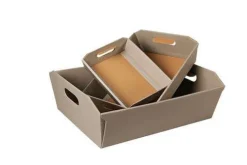 Corbeille panier gourmand New York grise - 24 x 33 cm