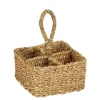Corbeille porte-bouteilles en zostère marron Jace - 18 x 18 x 13 cm