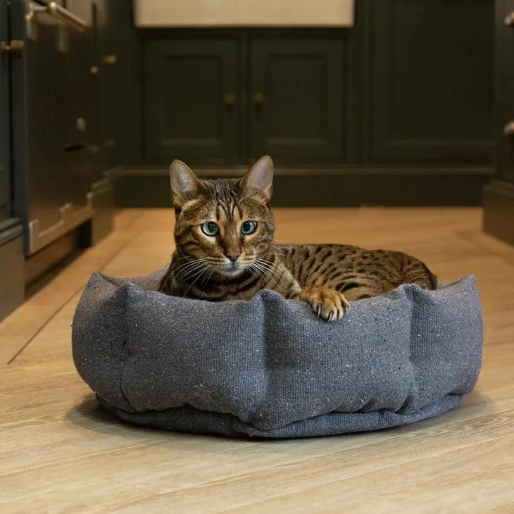 Corbeille pour chat en tissu gris anthracite Scruffs Eco Eden - 45 cm