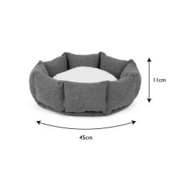 Corbeille pour chat en tissu gris anthracite Scruffs Eco Eden - 45 cm
