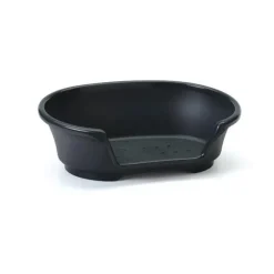 Corbeille pour chien en plastique noir Savic modèle Cosy Air 55 cm (fond du panier) - 66 x 35 x 21 cm