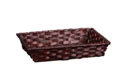 Corbeille Rihana en bambou chocolat Cav Service - 31 x 21 x 7 cm