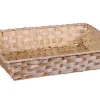 Corbeille Rihana rectangulaire en bambou naturel Cav Service - 36 x 26,5 x 7,5 cm