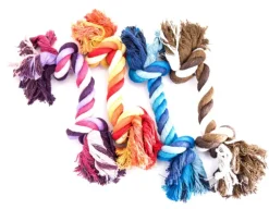 Corde à 2 nœuds pour chien - 30 cm de long