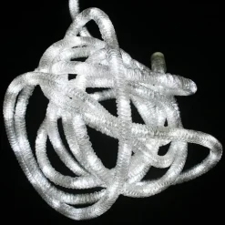 Cordon pour guirlande lumineuse LED à lumière fixe blanc effet givré sur secteur - 5 m