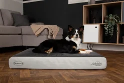 Couchage orthopédique pour chien coloris gris Scruffs ArmourDillo Orthopaedic - Taille XL 116 x 75 x 15 cm